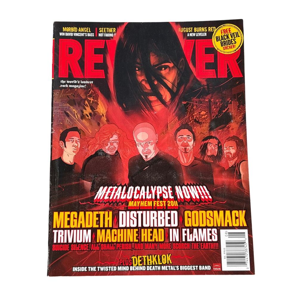 Revolver 97 July 2011 Mayhem Fest Issue w/ poster & Black Veil Brides Sticker